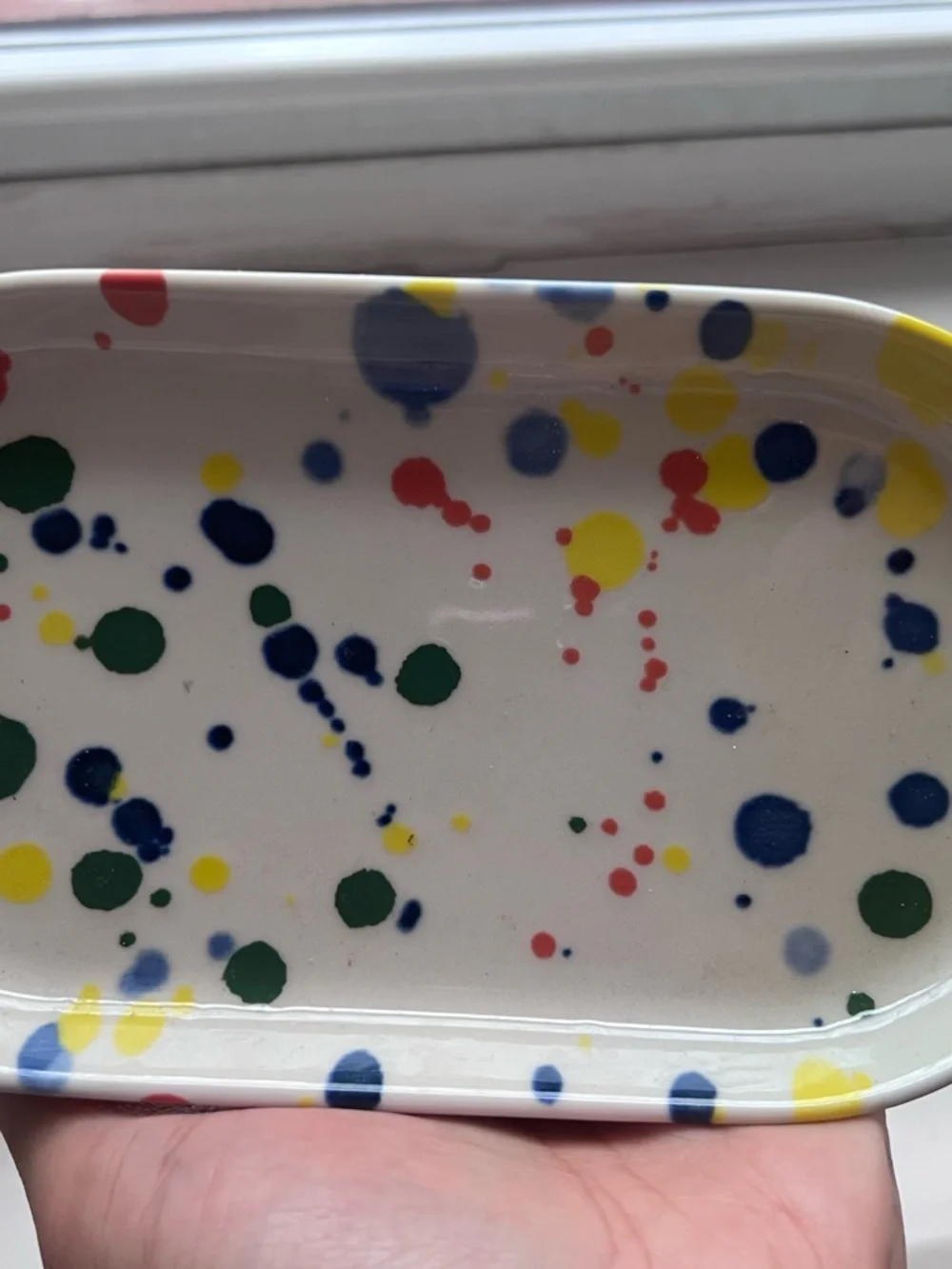 Multicolor Confetti Ceramic Plate/ Small Tray